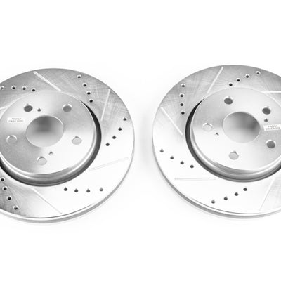 Power Stop 18-19 Toyota C-HR Front Evolution Drilled & Slotted Rotors - Pair