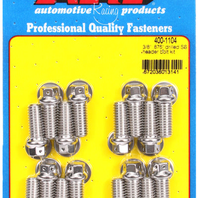 ARP 3/8 x .875 Drilled SS Header Bolt Kit