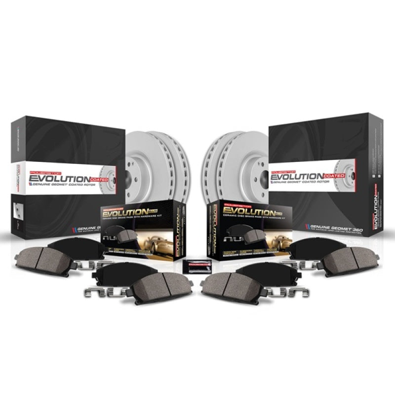 Power Stop 22-23 Hyundai Kona Front and Rear Z17 Coated Brake Kit