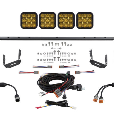 Diode Dynamics 14-23 Toyota 4Runner SS5 Stealth Grille LED 4-Pod Kit - Sport Yellow Driving