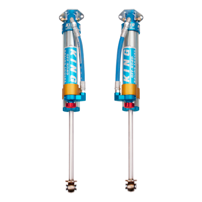 King Shocks 07-18 Jeep Wrangler JK Rear 2.5 Dia Piggy Hose Res Shocks 6in Lift w/Adjuster (Pair)