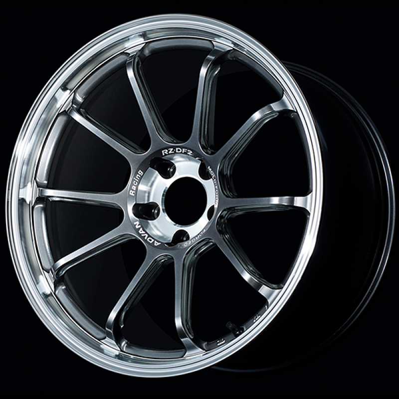 Advan RZ-DF2 19x10.5 / +32 Offset / 5x120 / 72.5mm Bore / Diamond Cut and Hyper Platinum Black