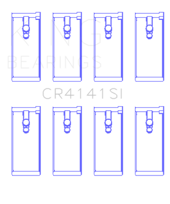 King Engine Bearings Isuzu 4Zb1/4Zd1/G130/G161/G201 (Size +0.75mm) Connecting Rod Bearing Set