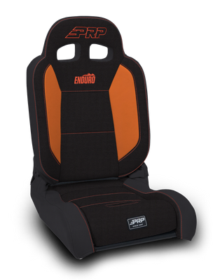 PRP EnduroDaily Reclining Suspension Seat - Black/Orange Tweed - Driver