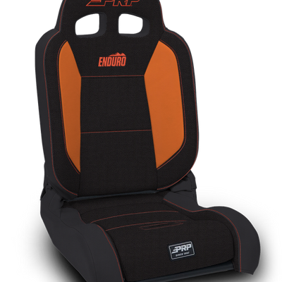 PRP EnduroDaily Reclining Suspension Seat - Black/Orange Tweed - Driver