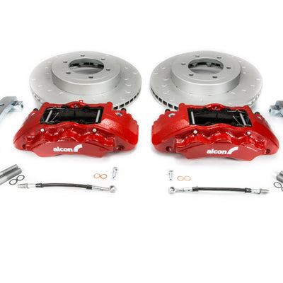 Alcon 2016+ Toyota Tacoma w/ 17in+ Wheels 352x30mm Rotors 6-Piston Calipers Front Brake Kit - Red