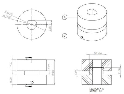 Superpro Front Shock Absorber Upper Bushing Kit