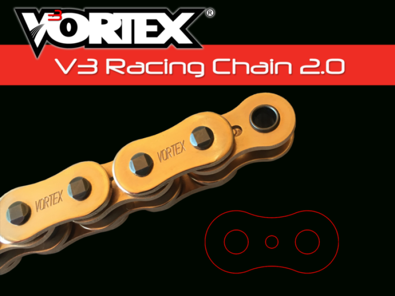 Vortex Racing V3 2.0 Chain 525SX3-112- Gold