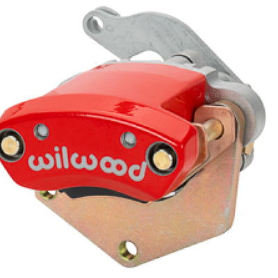 Wilwood LH MC4 Mechanical Parking Brake Caliper - 2.00in Bracket - 1.10in Disc - Red