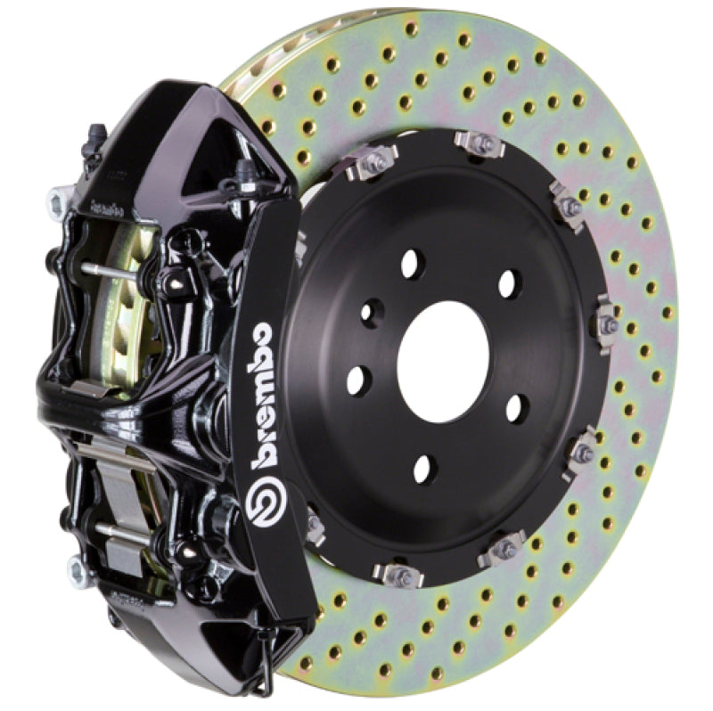 Brembo 24+ BMW M30i/530i xDrive Front GT BBK 6 Piston Cast 380x34 2pc Rotor Drilled - Black