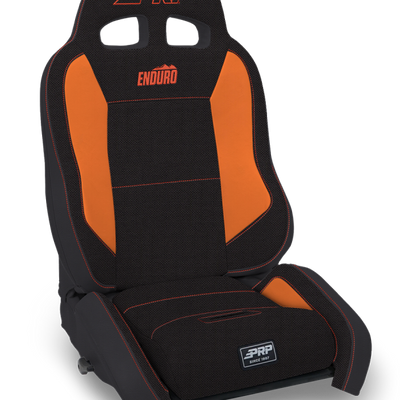 PRP EnduroCrawl Reclining Suspension Seat - Black/Orange Tweed - Passenger