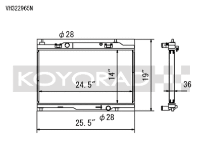 Koyo 14-19 Ford Fiesta ST 36mm Hyper Core + NFLO Triple Pass Radiator