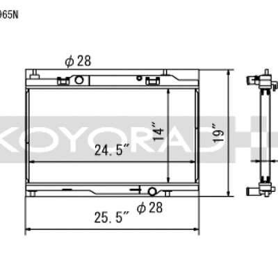 Koyo 14-19 Ford Fiesta ST 36mm Hyper Core + NFLO Triple Pass Radiator