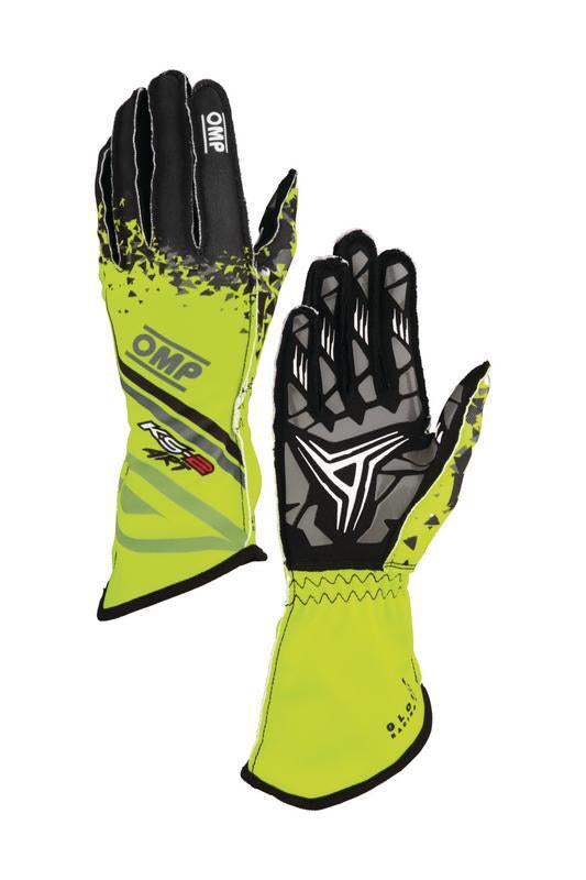 OMP KS-2 ART my2025 KART GLOVES YELLOW / BLACK SZ M
