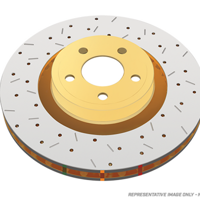DBA 93-98 Toyota Supra (Non-Turbo Model 2JZGE) Rear Cross Drilled/Slotted 4000 XS Series Rotor