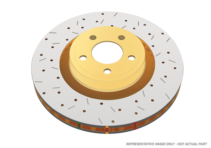 DBA 07-18 Jeep Wrangler (302mm Front Rotor) Front 4000 Series Drilled & Slotted Rotor