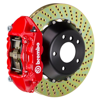 Brembo 95-99 M3 Front GT BBK 4 Piston Cast 365x29 2pc Rotor Drilled-Red