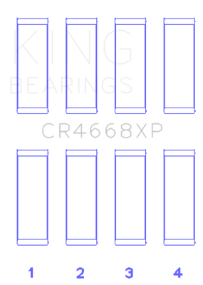 King Engine Bearings Hyundai G4Ke/G4Kc (Size STDX) Connecting Rod Bearing Set