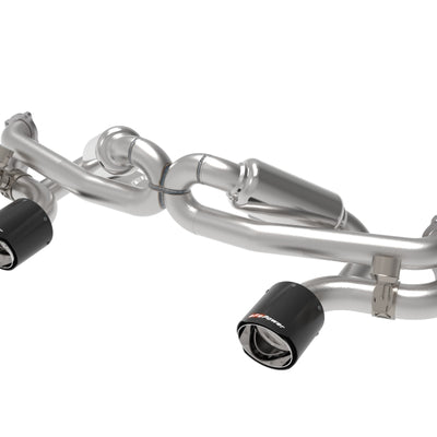 aFe MACHForce XP 2.25in-2.5in 304SS Exhaust Cat-Back 20-22 Porsche Cayman GT4 (718) - Carbon Tips