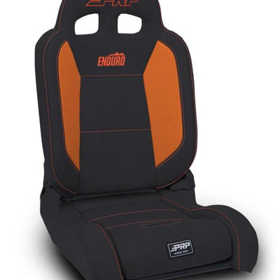 PRP EnduroDaily Reclining Suspension Seat - Black/Orange Vinyl - Passenger