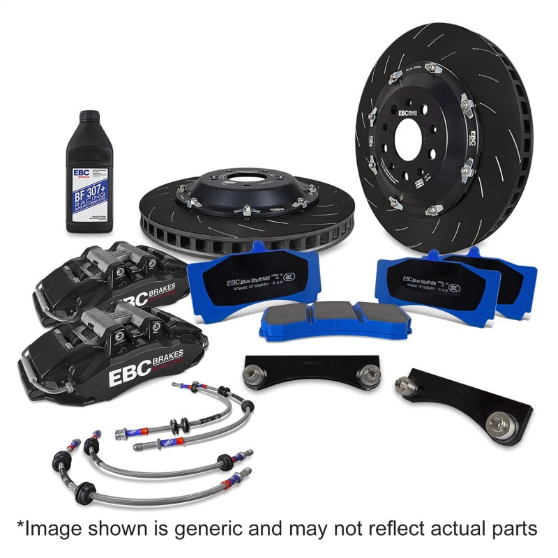 EBC Racing 89-98 Nissan Skyline GT-R R32/R33 Black Apollo-6 Caliper 355mm Rotor Front Big Brake Kit