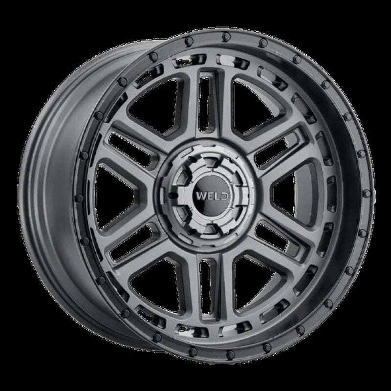 Weld Off-Road Crux 20x12in / 5x127 BP / ET -44 / 87.1mm Bore - Satin Gunmetal / Satin Black Wheel
