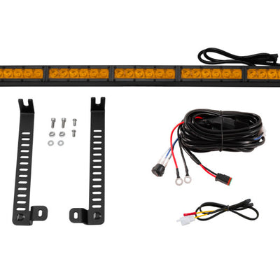 Diode Dynamics 14-19 Toyota 4Runner SS30 (Single) Stealth Lightbar Kit - Amber Driving