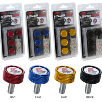 Project Kics Leggdura Racing Number Plate Lock Bolt Set - Black