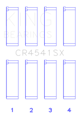 King Engine Bearings Honda F23A/F23Z/K20A3/16V (Size +0.50mm) Connecting Rod Bearing Set