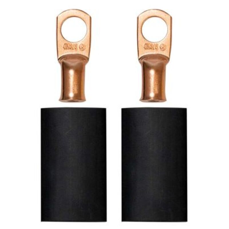 Moroso 3/8in Dia Stud 4 GA Wire Crimp/Solder Battery Cable Terminal Kit (2 Pack)