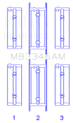 King Engine Bearings Subaru 1800Cc 1980 On (Size +0.75mm) Main Bearing Set