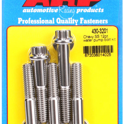 ARP SB/BB Chevy Short Water Pump SS 12pt Bolt Kit