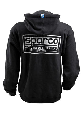 Sparco Sweatshirt Hooded Heritage Blk Me