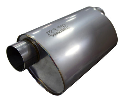 Kooks 3in Oval Offset/Offset (Same Side) Muffler 14in Long Body Stainless Steel