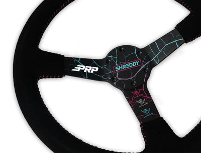 PRP Shreddy Flat Deep Dish Steering Wheel - Cracked