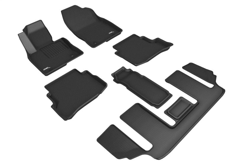 3D MAXpider 20-23 Mazda Cx-9 6-Seat W/O R2 Console Kagu Black R1 R2 R3