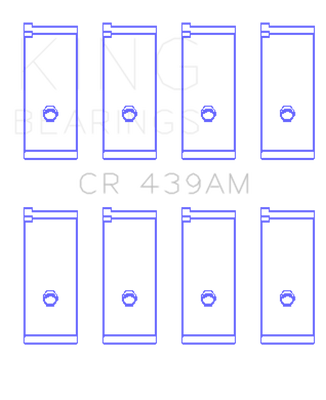 King Engine Bearings Honda A18A1/A20A1/B20A3/Bs1/Es/ET1-2 (Size +1.0mm) Connecting Rod Bearing Set