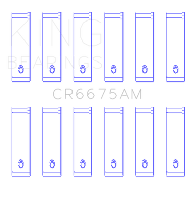 King Engine Bearings Chrysler 3.3/3.8 V6 (Size +0.75mm) Connecting Rod Bearing Set