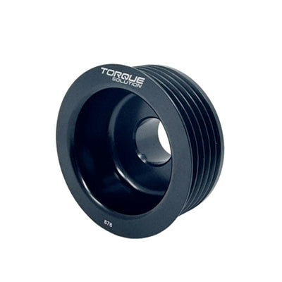 Torque Solution Lightweight Alternator Pulley (Black): Subaru EJ WRX 06-14 / STI 07-21