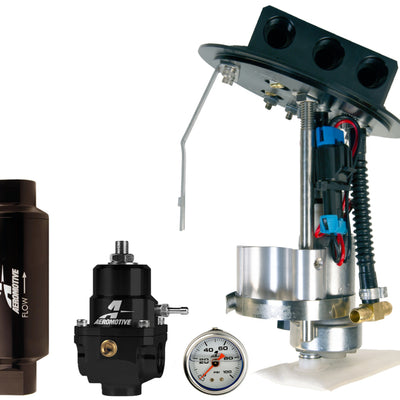 Aeromotive 11-17 Ford Mustang Drop In Kit (Pump Module/Gauge/Regulator/Filter) - Single 450 LPH