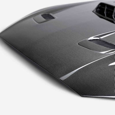 Anderson Composites 21-23 Ford Mustang Mach 1 Type-SK Double-Sided Carbon Fiber Hood