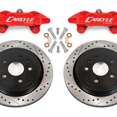 BMR 97-04 Chevrolet Corvette C5 Brake Kit For 15in Conversion Drilled & Slotted Rotors Red Calipers