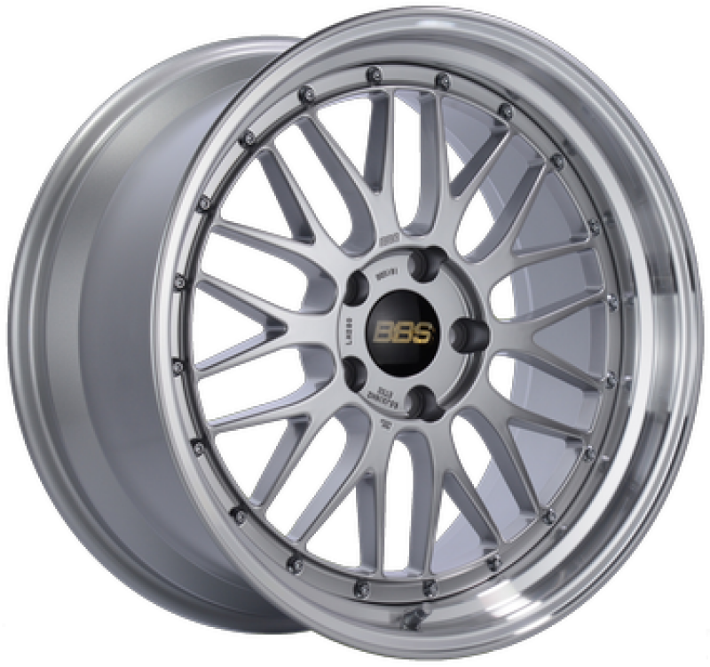 BBS LM 19x10 5x114.3 ET22 PFS Diamond Silver Center Diamond-Cut Rim Wheel - PFS/Clip Req