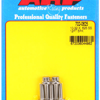 ARP 10-32 x .625 12pt SS bolts