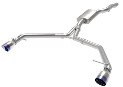 aFe MACH Force-Xp 13-16 Audi Allroad L4 SS Axle-Back Exhaust w/ Blue Flame Tips