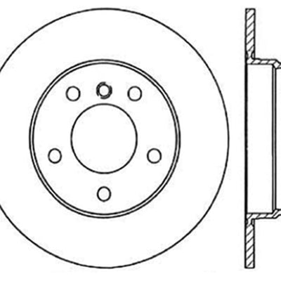Stoptech 92-99 BMW 318i Cryo Sport Slot Rear Left Brake Rotor