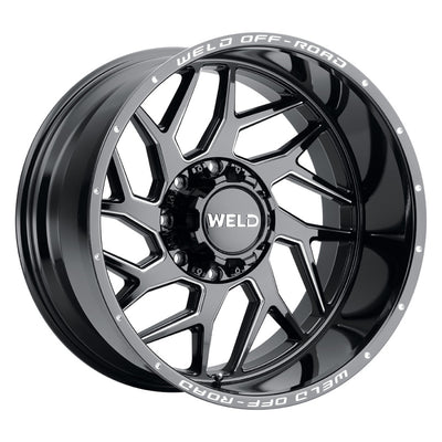 Weld Off-Road W117 22X10 Fulcrum 8X170 ET-18 BS4.75 Gloss Black MIL 125.1