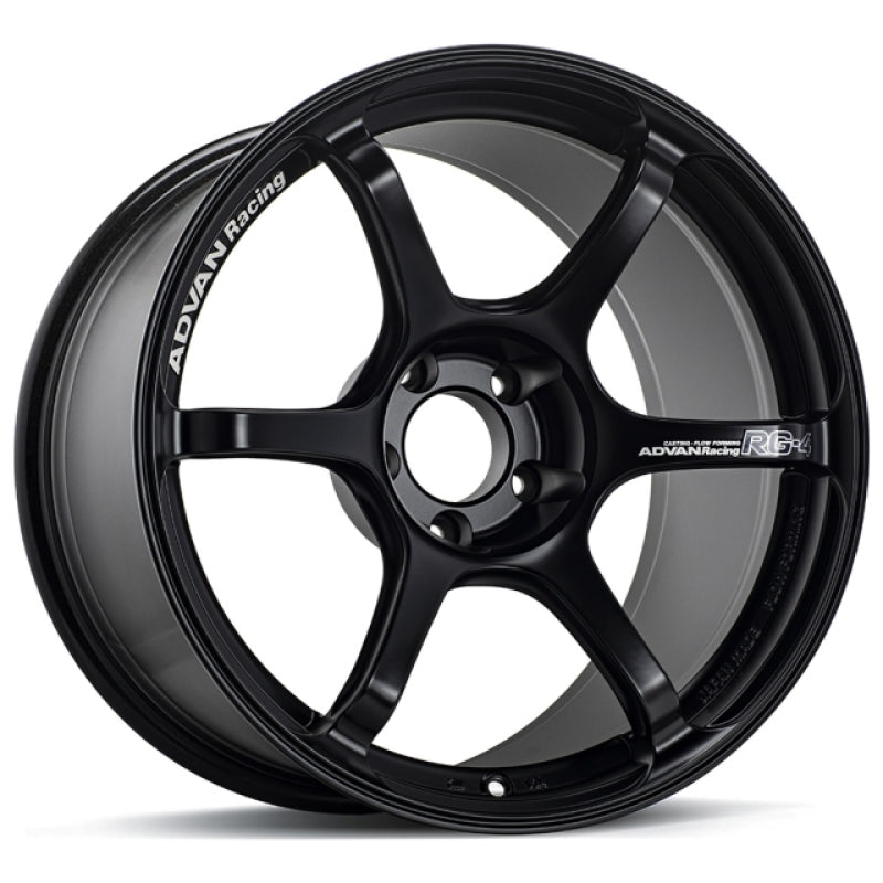 Advan RG-4 17x9 +35 5x114.3 Semi Gloss Black Wheel