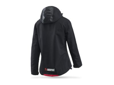 Akrapovic Womens Corpo Rain Jacket Black - 2XL
