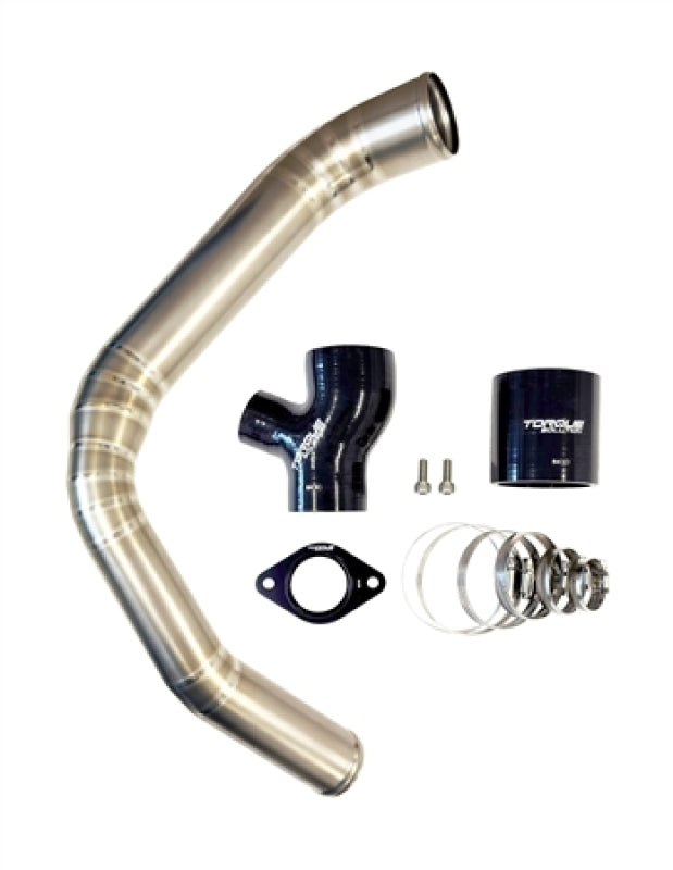 Torque Solution 15-21 Subaru WRX Top Mount Charge Pipe - Titanium Brushed / Raw